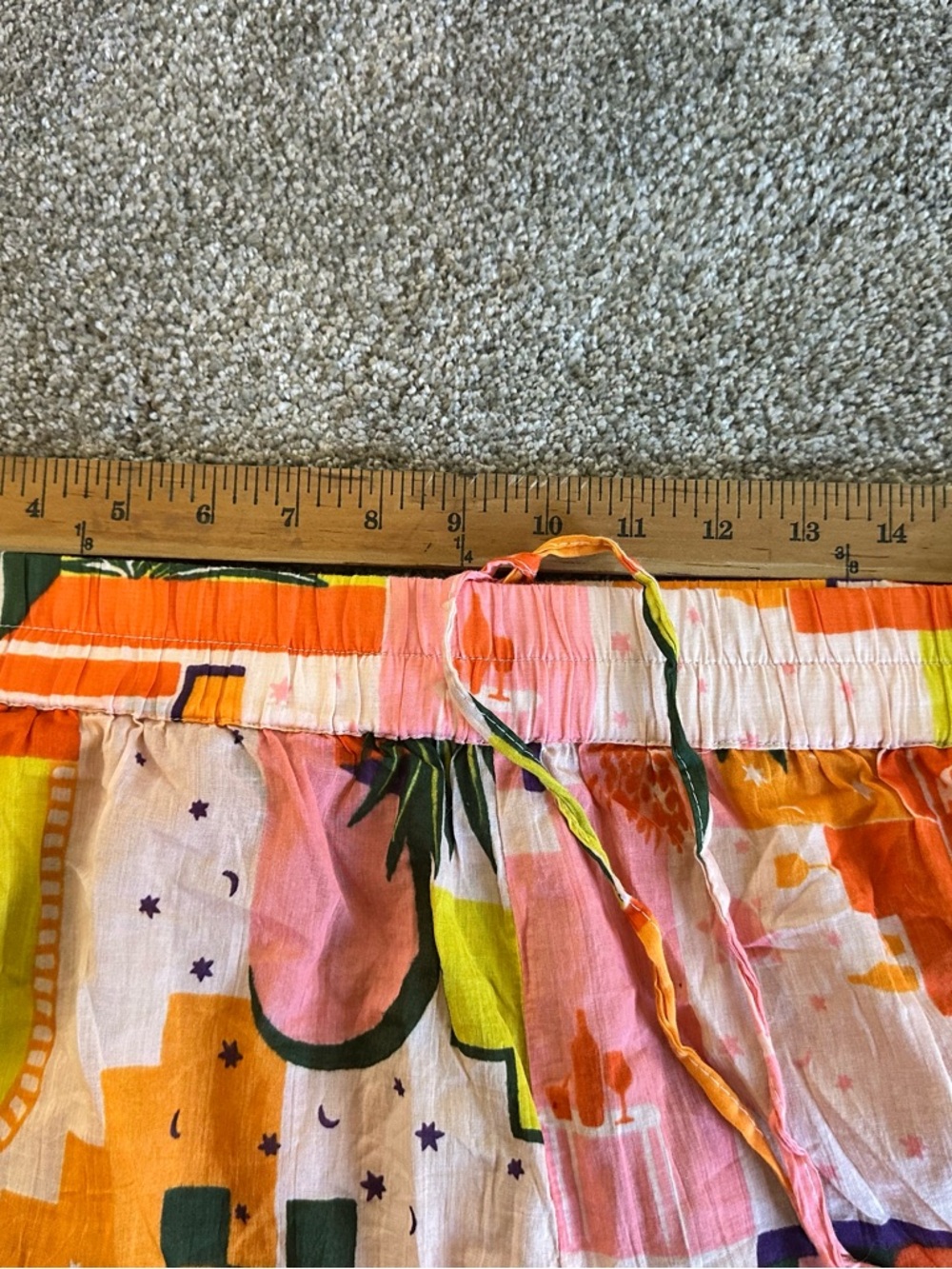 Haute Hippie Abstract Wide Leg Pants Womens XL Colorful Boho Tropical Loungewear - Picture 6 of 11